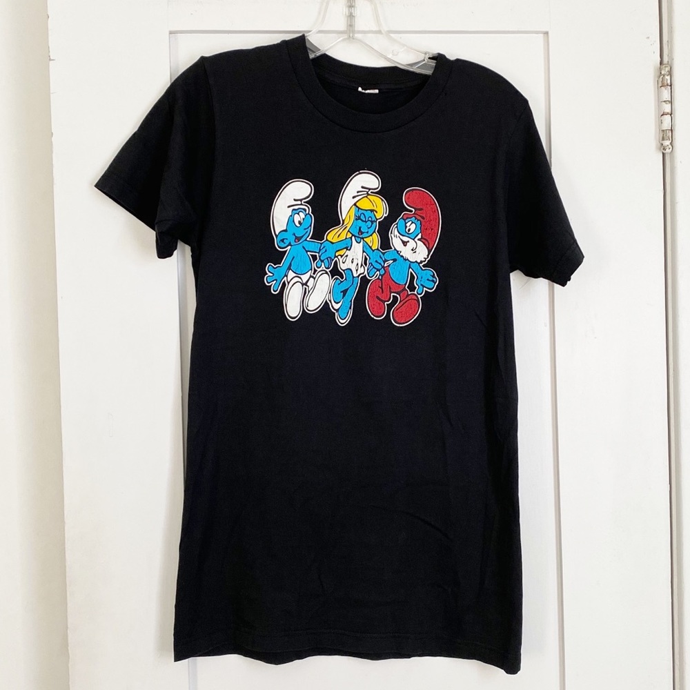 Vintage Smurfs Tee in Black
